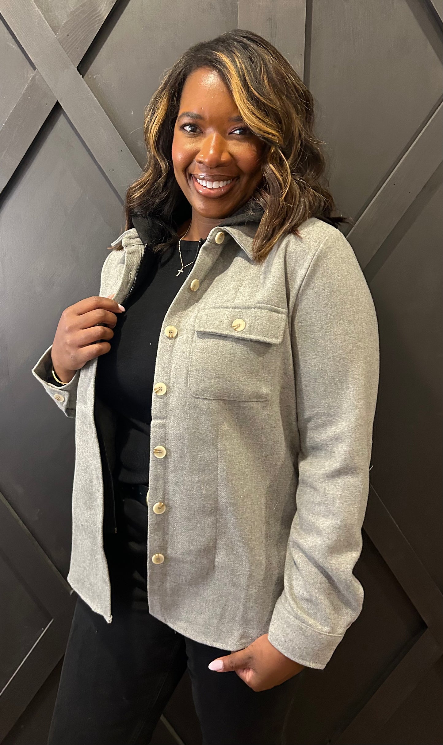 Hooded Shacket - 2 Colors