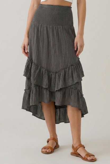 Ruffle Convertible Maxi Skirt