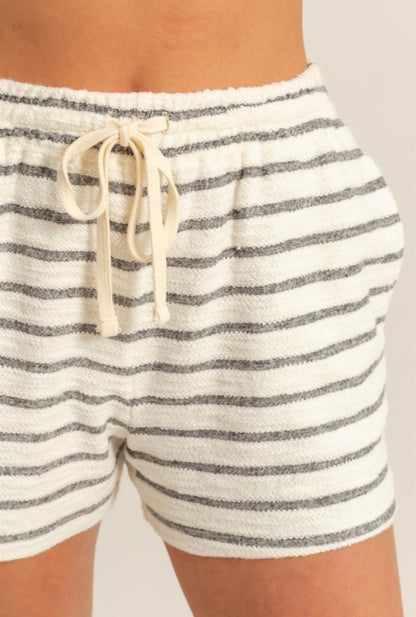 Everyday Striped Drawstring Shorts