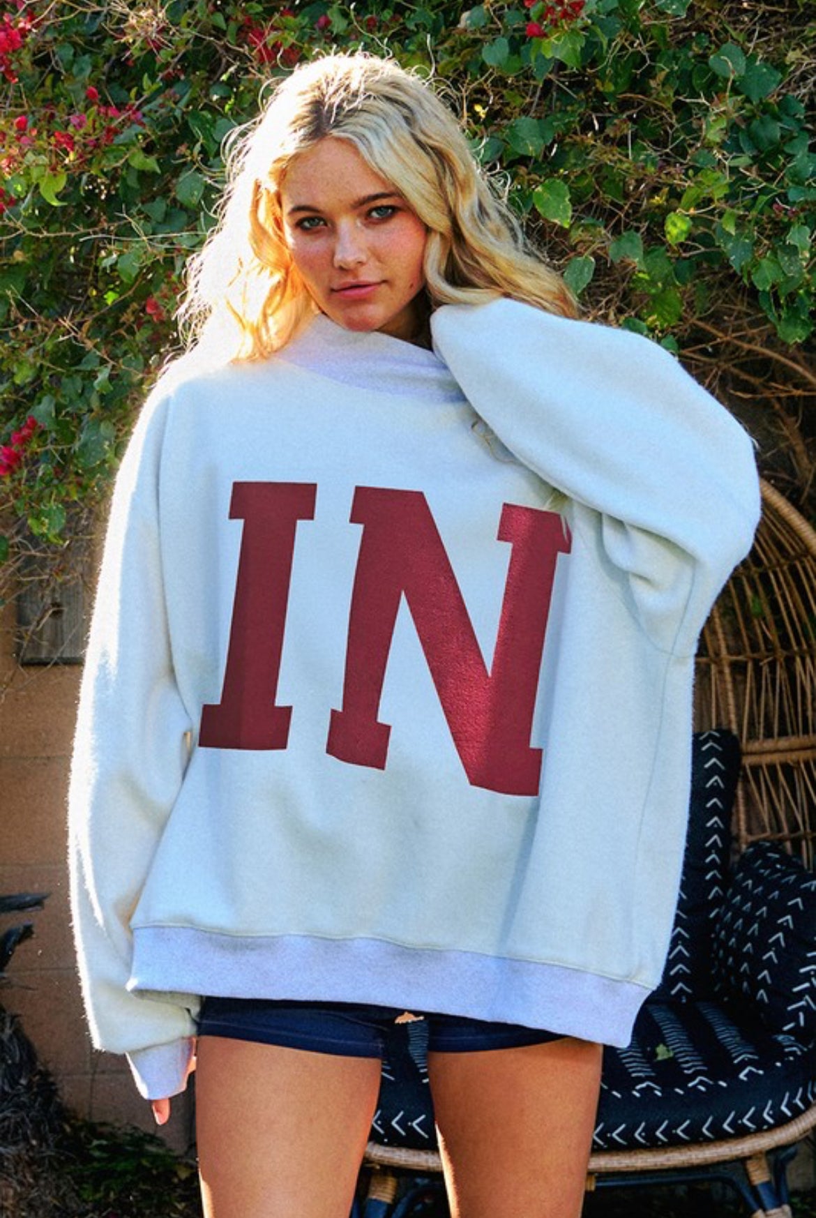 Reversible INDIANA Mock Neck Sweatshirt PREORDER!!  Ships 8/30!