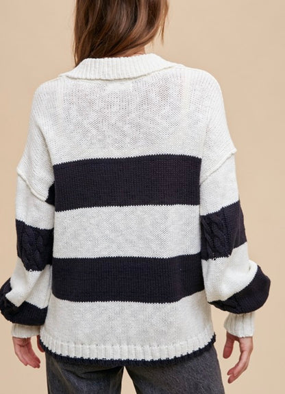 Rugby Cable Knit Sweater