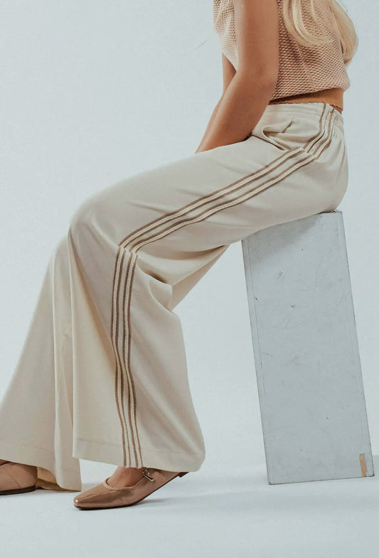 Wide Leg Varsity Stripe Pants