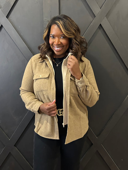 Hooded Shacket - 2 Colors