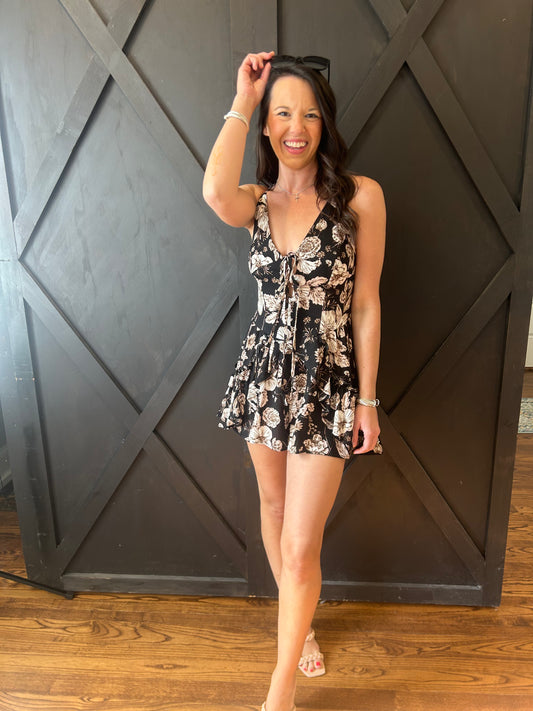 Floral Ruffled Romper