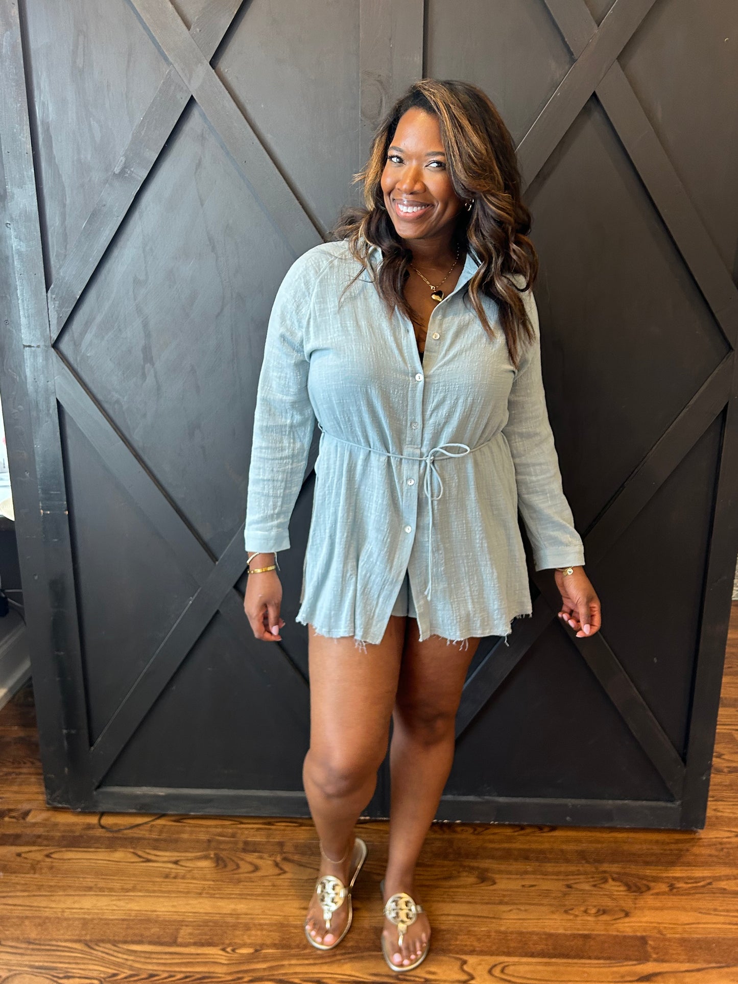 The Chrissy Crinkle Romper Dress - 3 Colors