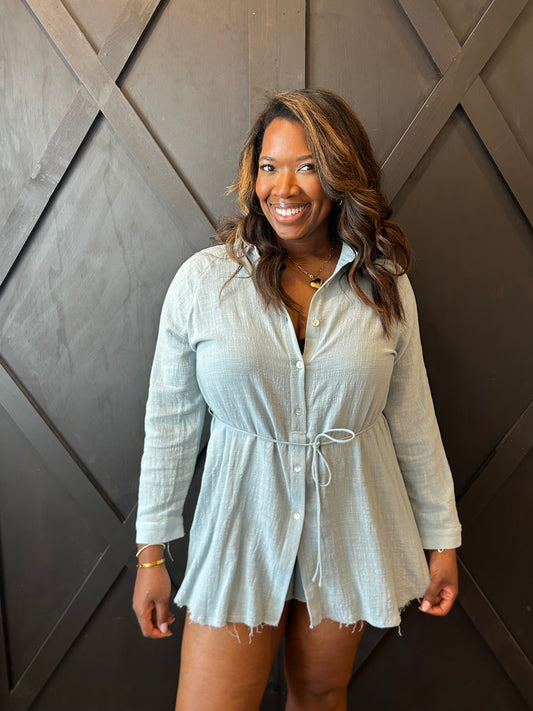The Chrissy Crinkle Romper Dress - 3 Colors